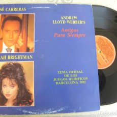 Discos de vinilo: JOSE CARRERAS Y SARA BRIGHTMAN -AMIGOS PARA SIEMPRE -MAXI 45 RPM 1992 -PEDIDO MINIMO 3 EUROS