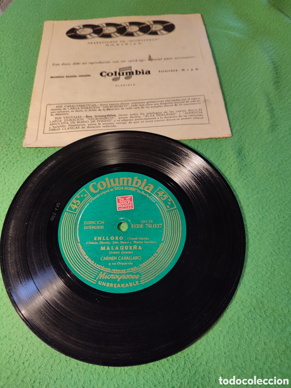 Discos de vinilo: Carmen Cavallaro - La malague&ntilde;a + 3 - Foto 2