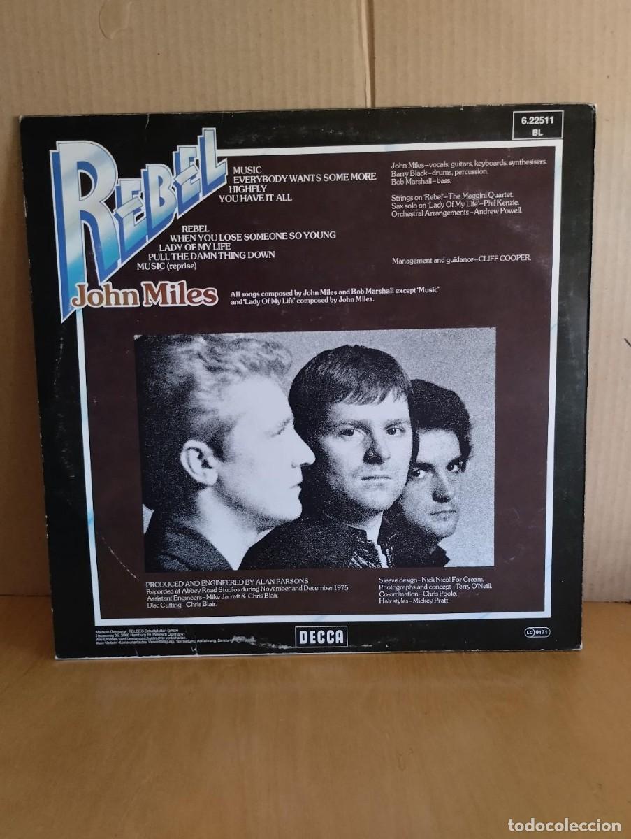 Discos de vinilo: JOHN MILES ---- REBEL - Foto 2