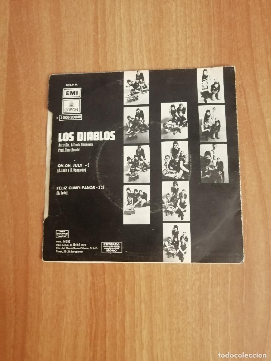 Discos de vinilo: LOS DIABLOS OH, OH, JULY EMI - Foto 2