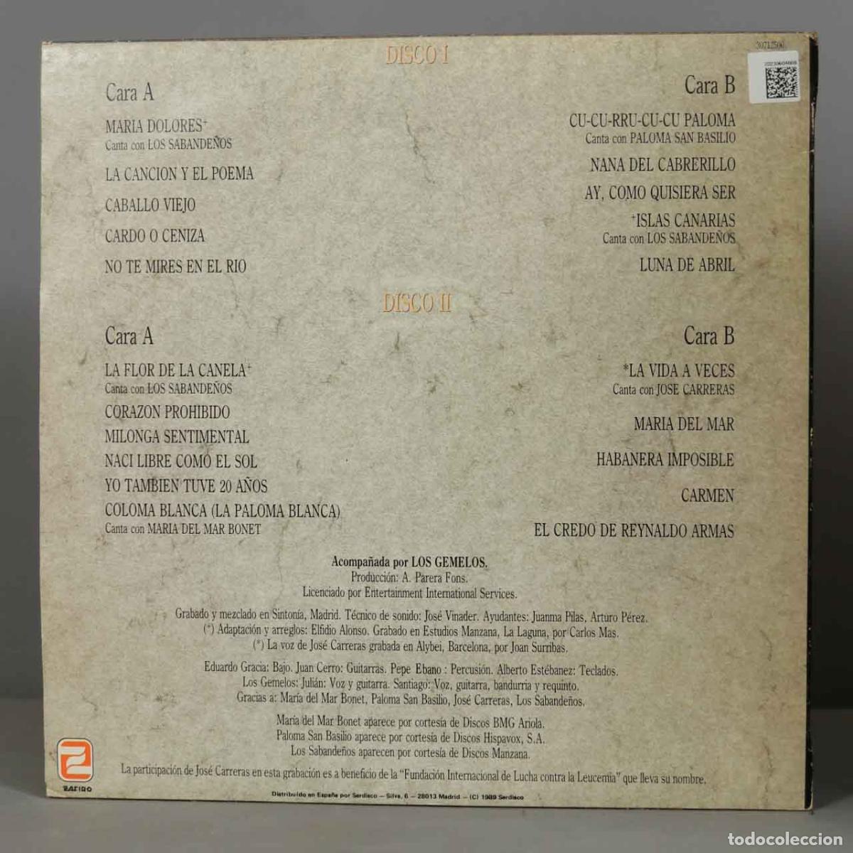 Discos de vinilo: 2 LP. PRADERA CANTA ACOMPA&Ntilde;ADA CON LOS GEMELOS - Foto 2