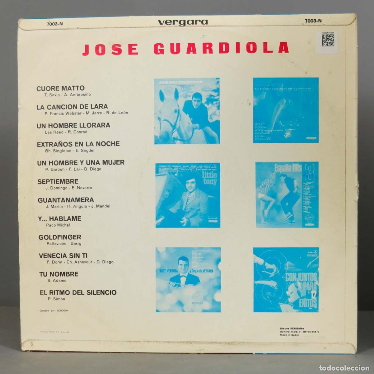 Discos de vinilo: LP. Jose Guardiola &ndash; Jose Guardiola - Foto 2