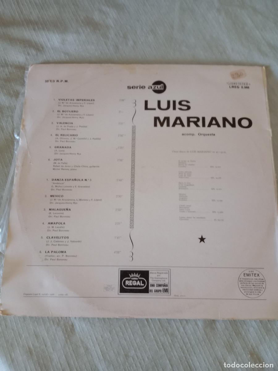 Discos de vinilo: LUIS MARIANO MAXI 12 - Foto 2