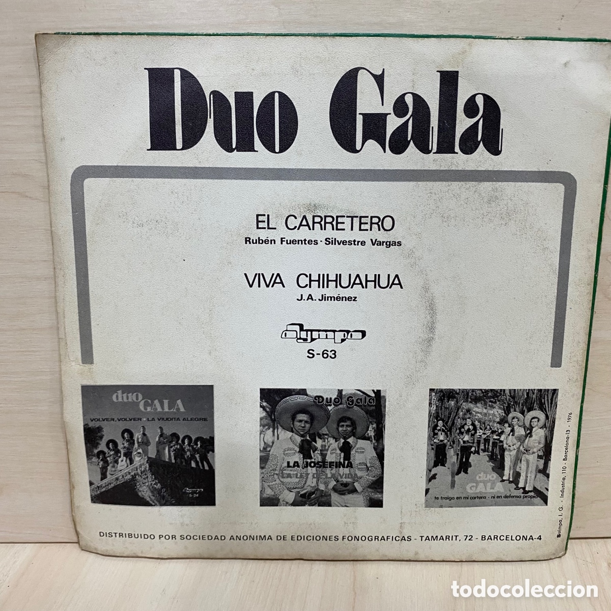 Discos de vinilo: Duo Gala - El Carretero (7&rdquo;, Single) - Foto 2
