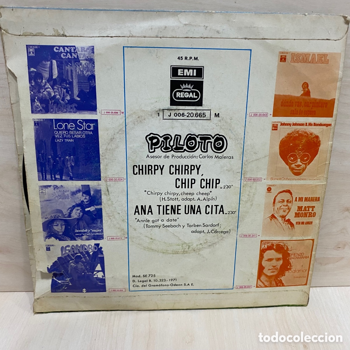 Discos de vinilo: Piloto - Chirpy Chirpy, Cheep Cheep (7&rdquo;, Single, Mono) - Foto 2