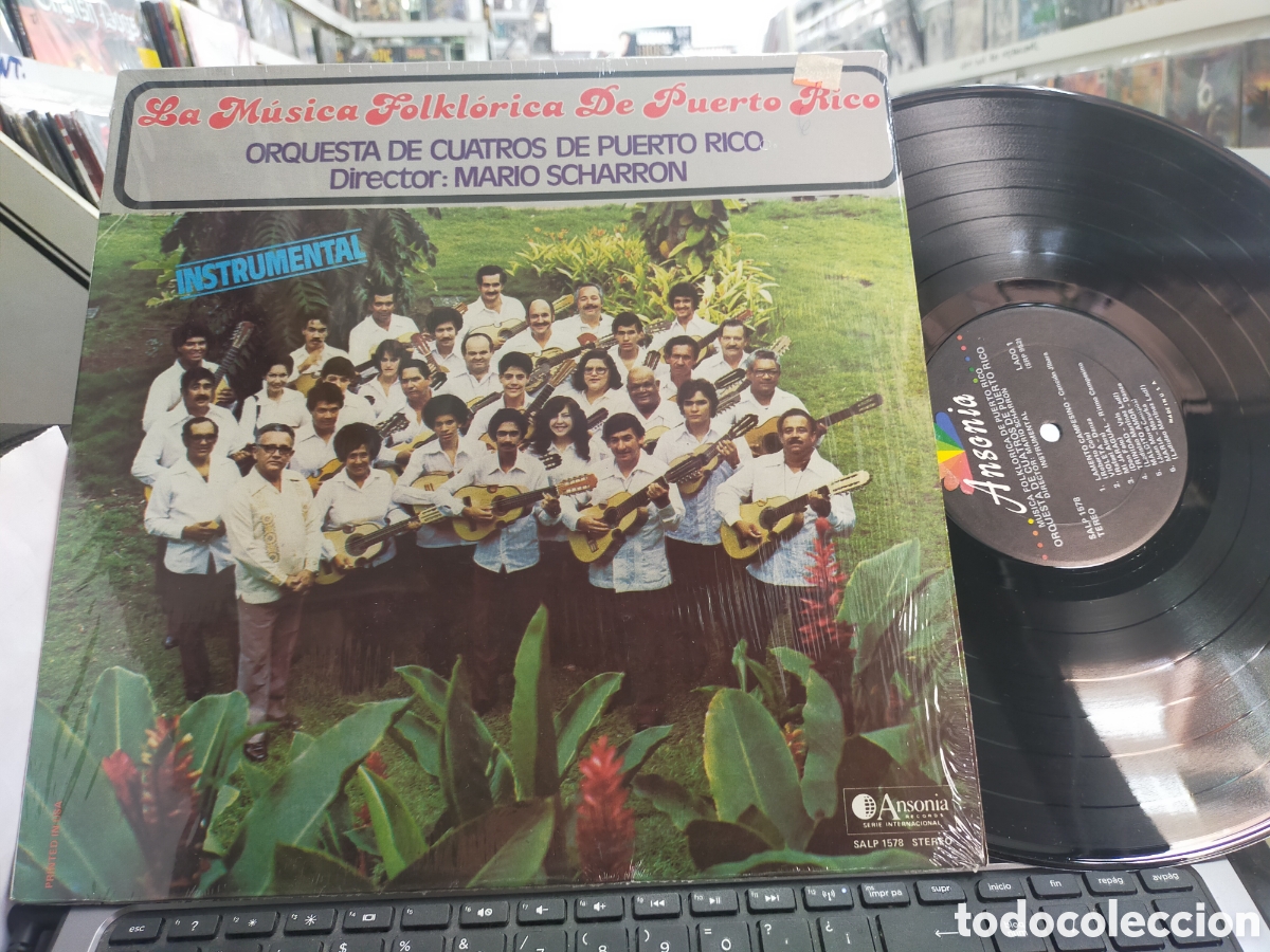 Disques de vinyle: Orquesta cuatros de puerto rico LP m&uacute;sica folkl&oacute;rica u.s.a. 1979