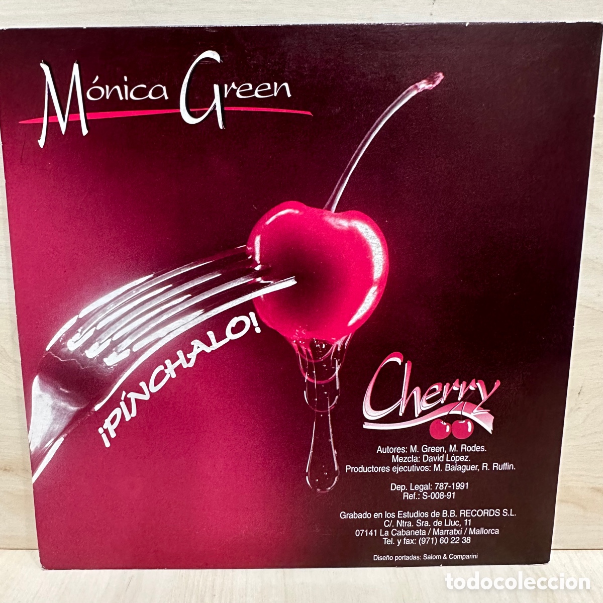 Discos de vinilo: Monica Green - Cherry (7&rdquo;, Single, Promo) - Foto 2