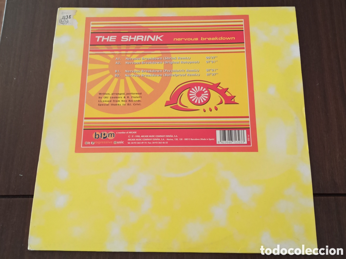 Discos de vinilo: The Shrink - Nervous Breakdown (12&rdquo;) - Foto 1