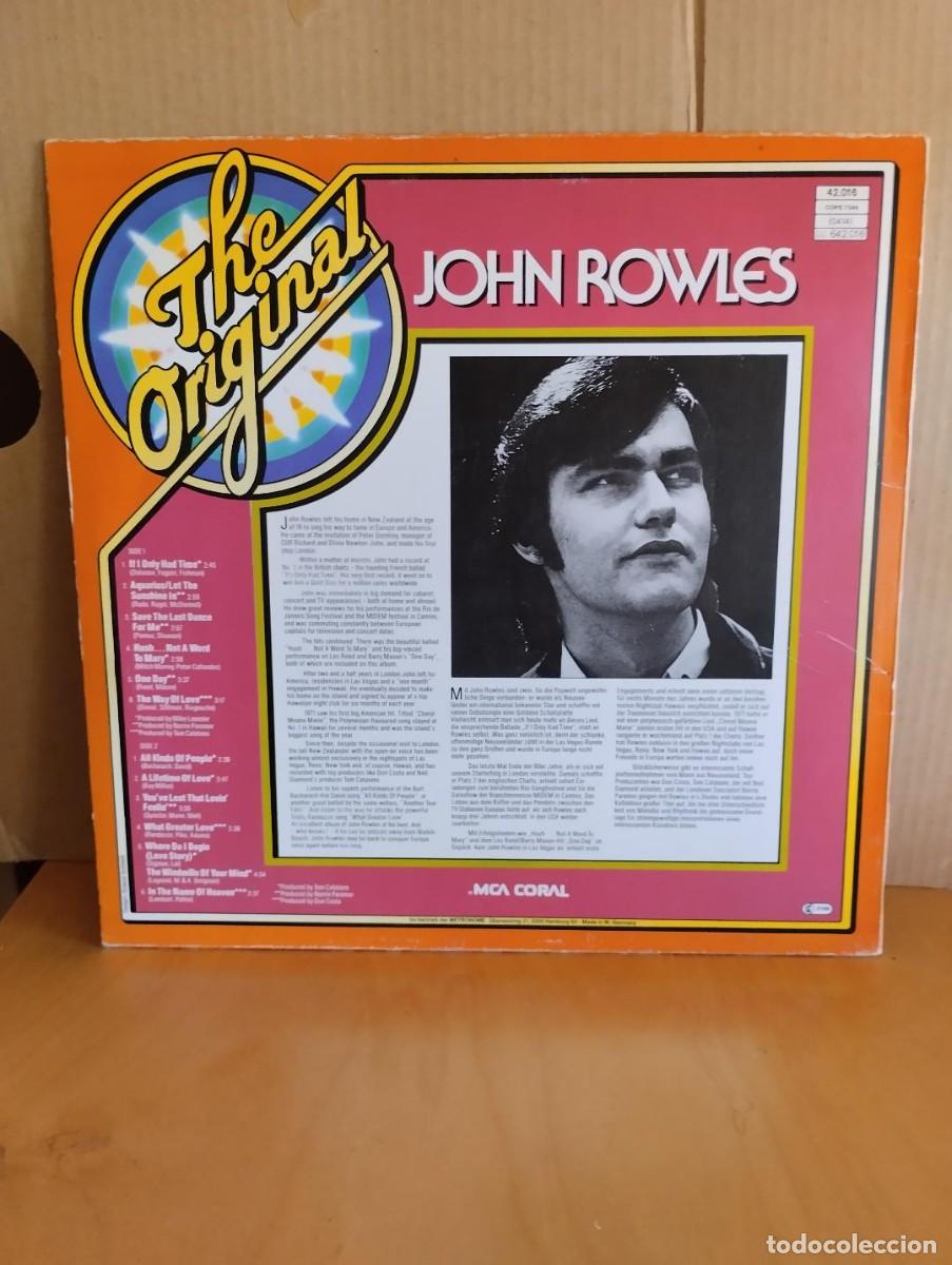Discos de vinilo: JOHN ROWLES ---- THE ORIGINAL - Foto 2