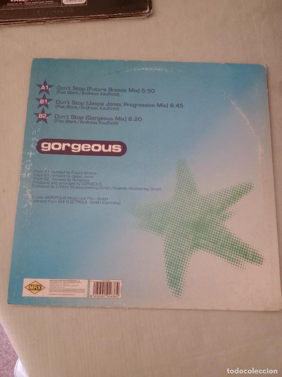 Discos de vinilo: Gorgeous &ndash; Dont Stop (Future Breeze Mix) MAXI 12 - Foto 2