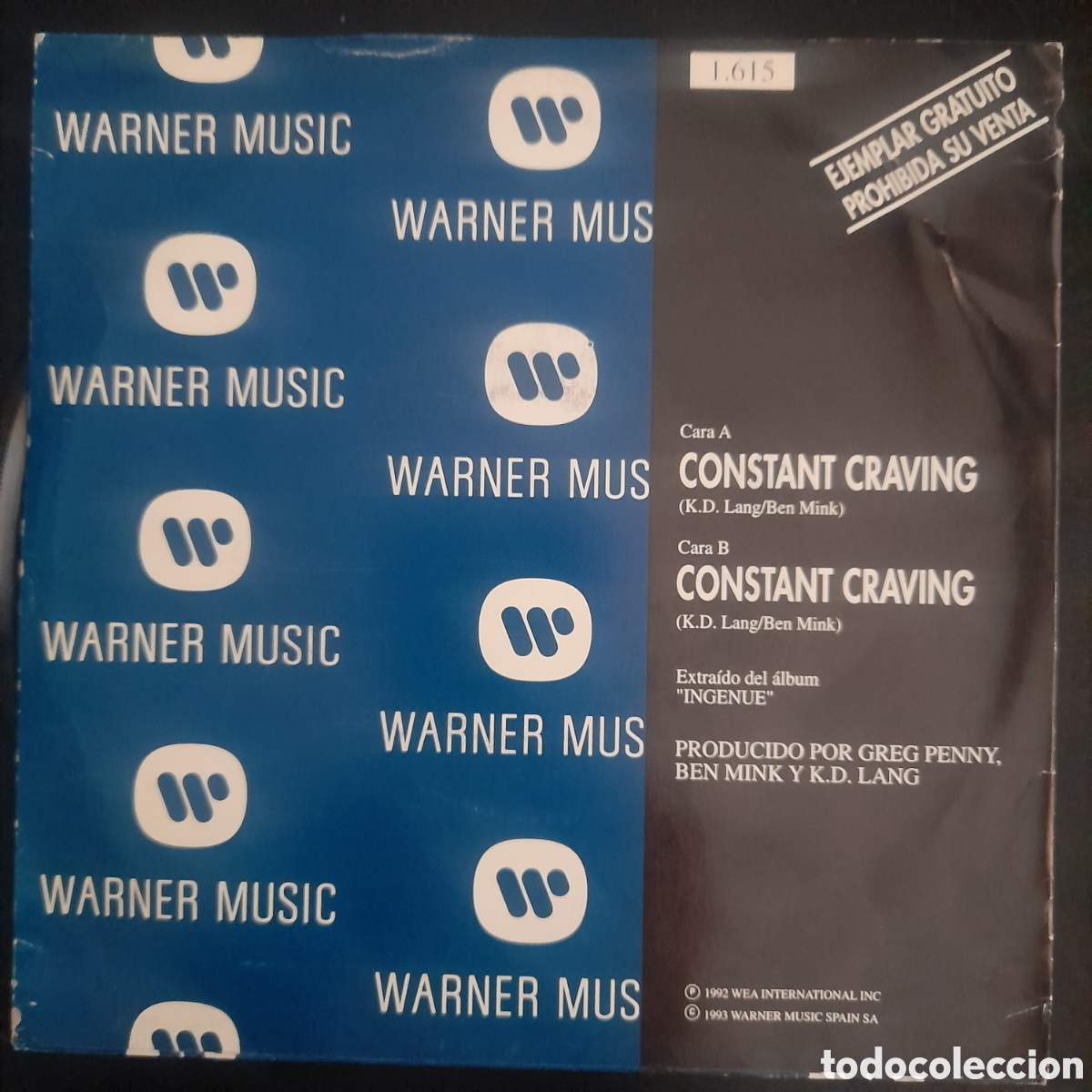 Discos de vinilo: k.d. lang &ndash; Constant Craving. Vinilo, 7&rdquo;, Single, Promo - Foto 2