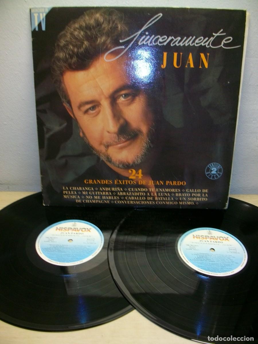 Discos de vinilo: Juan Pardo Sinceramente, Juan - 24 Grandes Exitos 2-LP - Foto 1