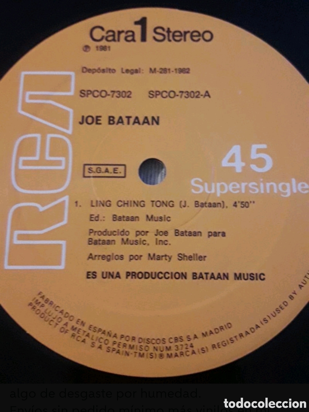 Discos de vinilo: Maxi single Joe Bataan. Ling Ching Tong - Foto 3