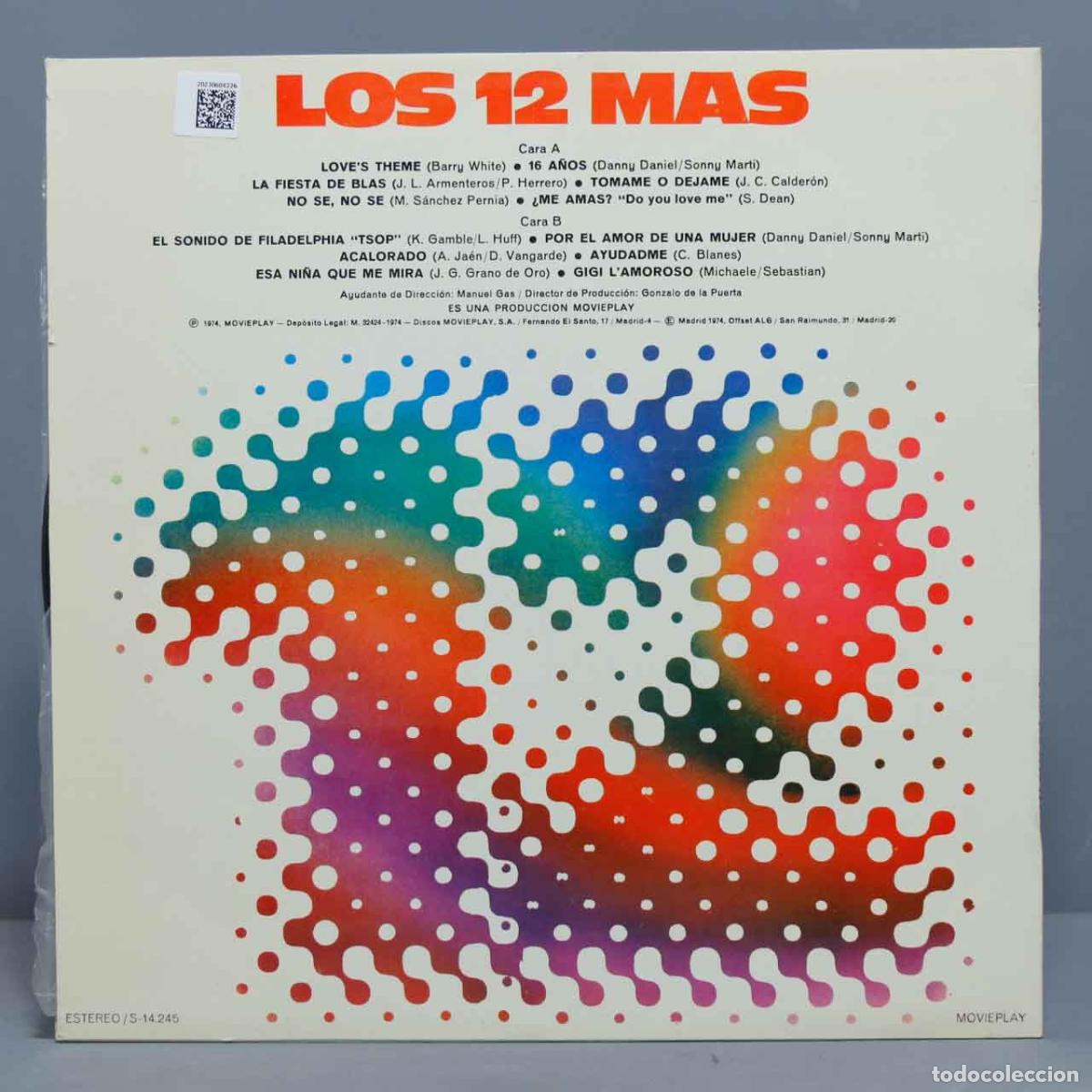 Discos de vinilo: LP. Los 12 Mas Vol. 5 - Foto 2