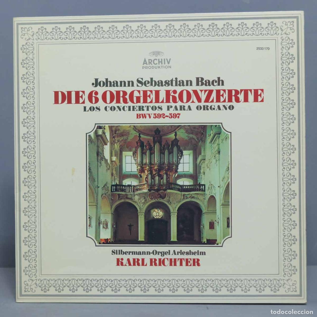 Discos de vinilo: LP BWV 392-397. BACH. RICHTER - Foto 1