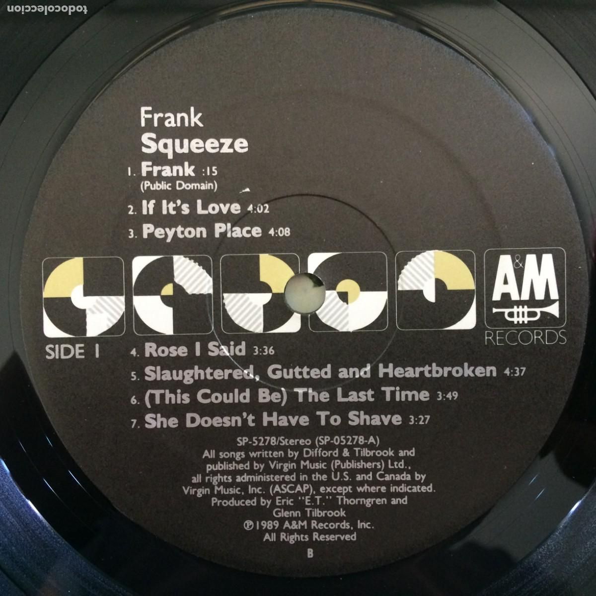 Discos de vinilo: Squeeze &ndash; Frank , USA 1989 A&M Records* - Foto 3