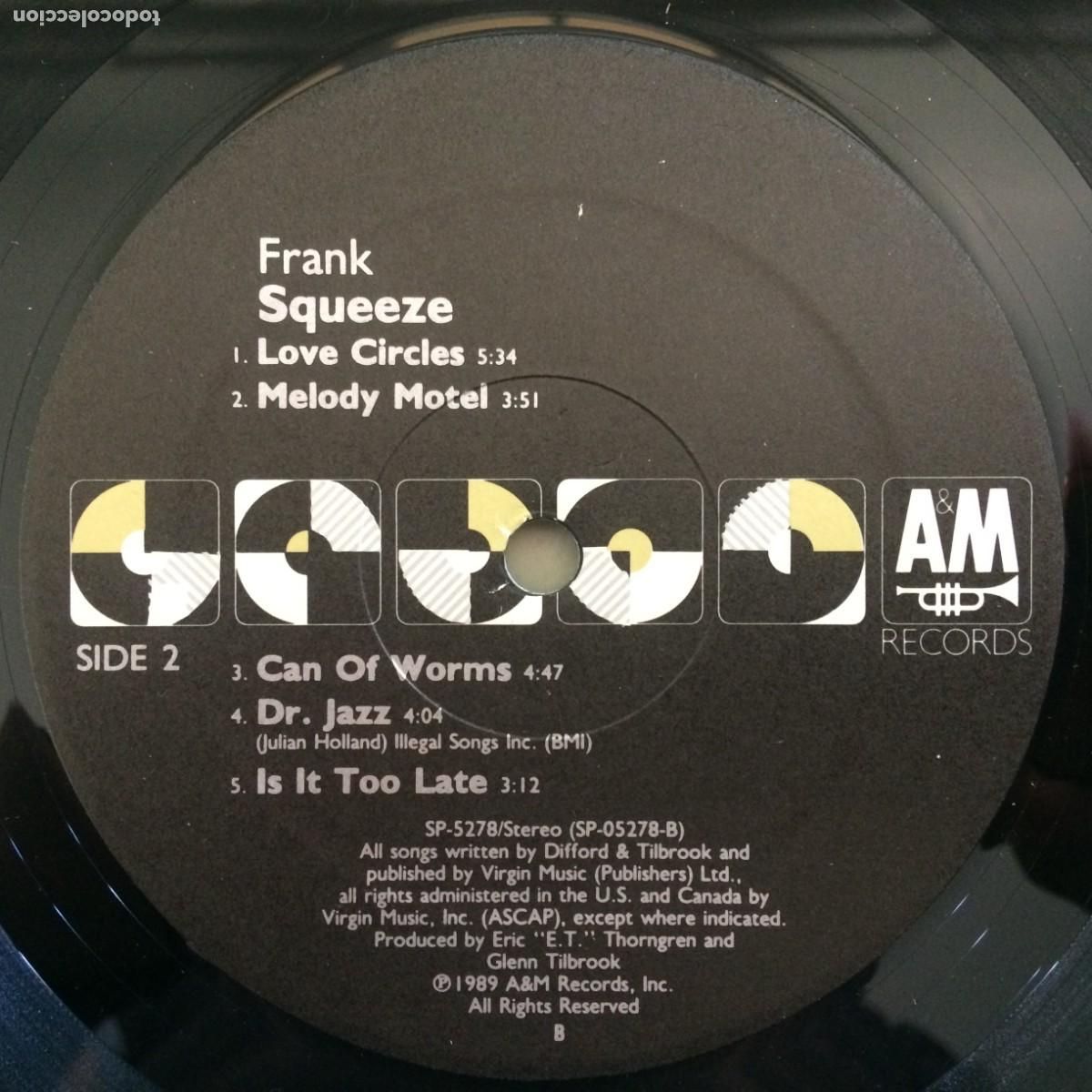 Discos de vinilo: Squeeze &ndash; Frank , USA 1989 A&M Records* - Foto 4