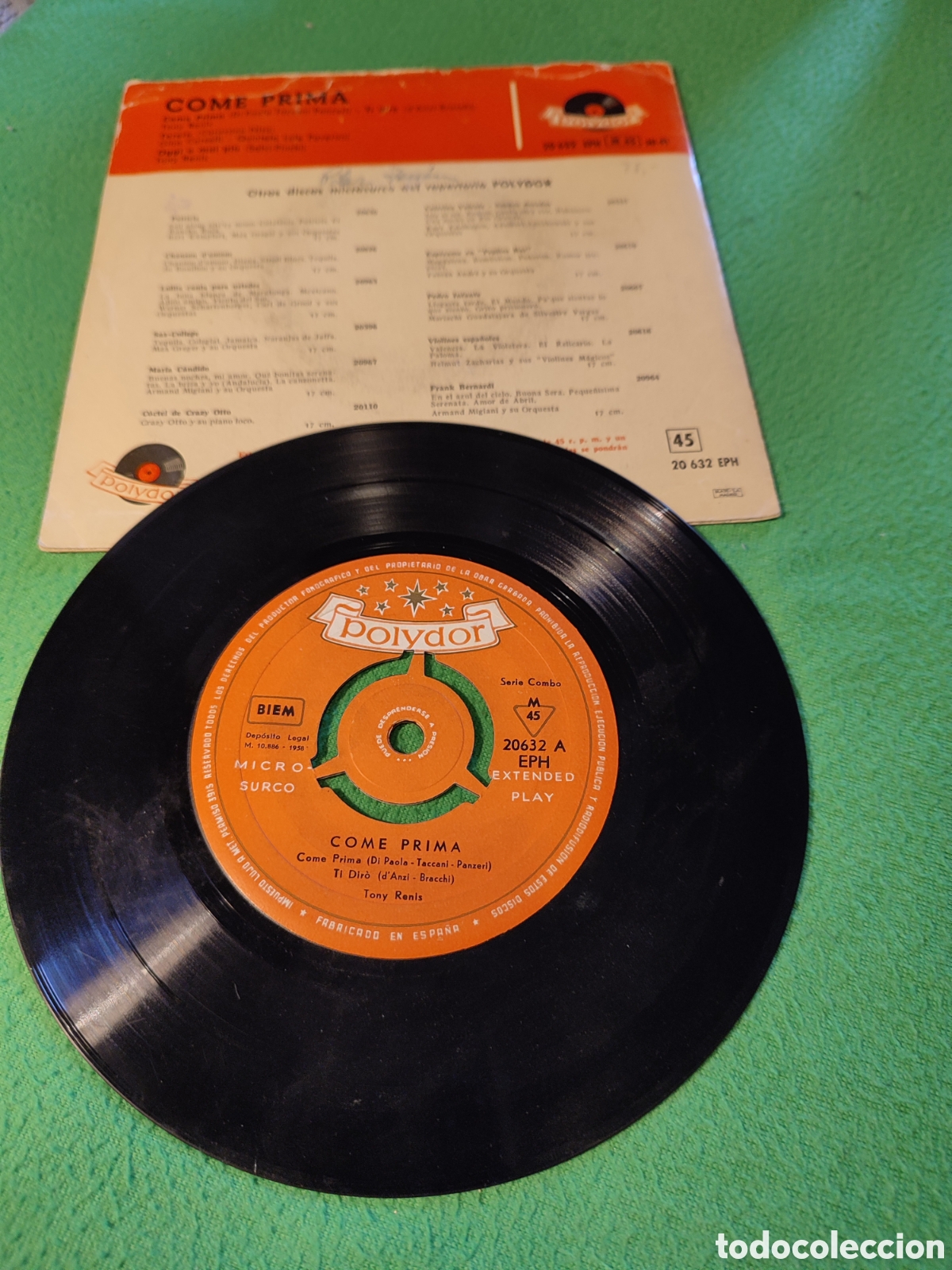 Discos de vinilo: Tony Renis - Come prima+ 3 - Foto 2