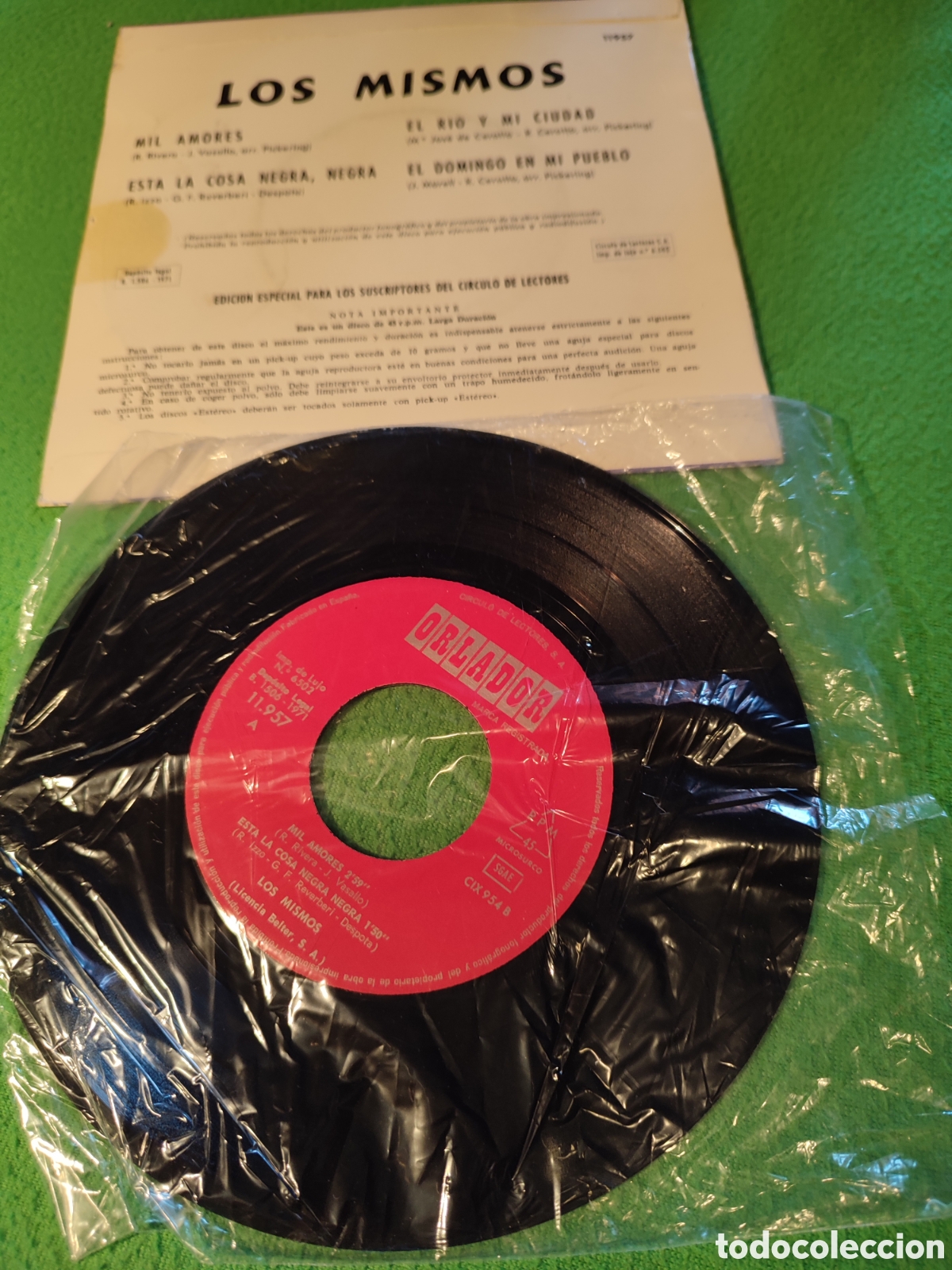 Discos de vinilo: Los Mismos - Mil amores+ 3 - Foto 2