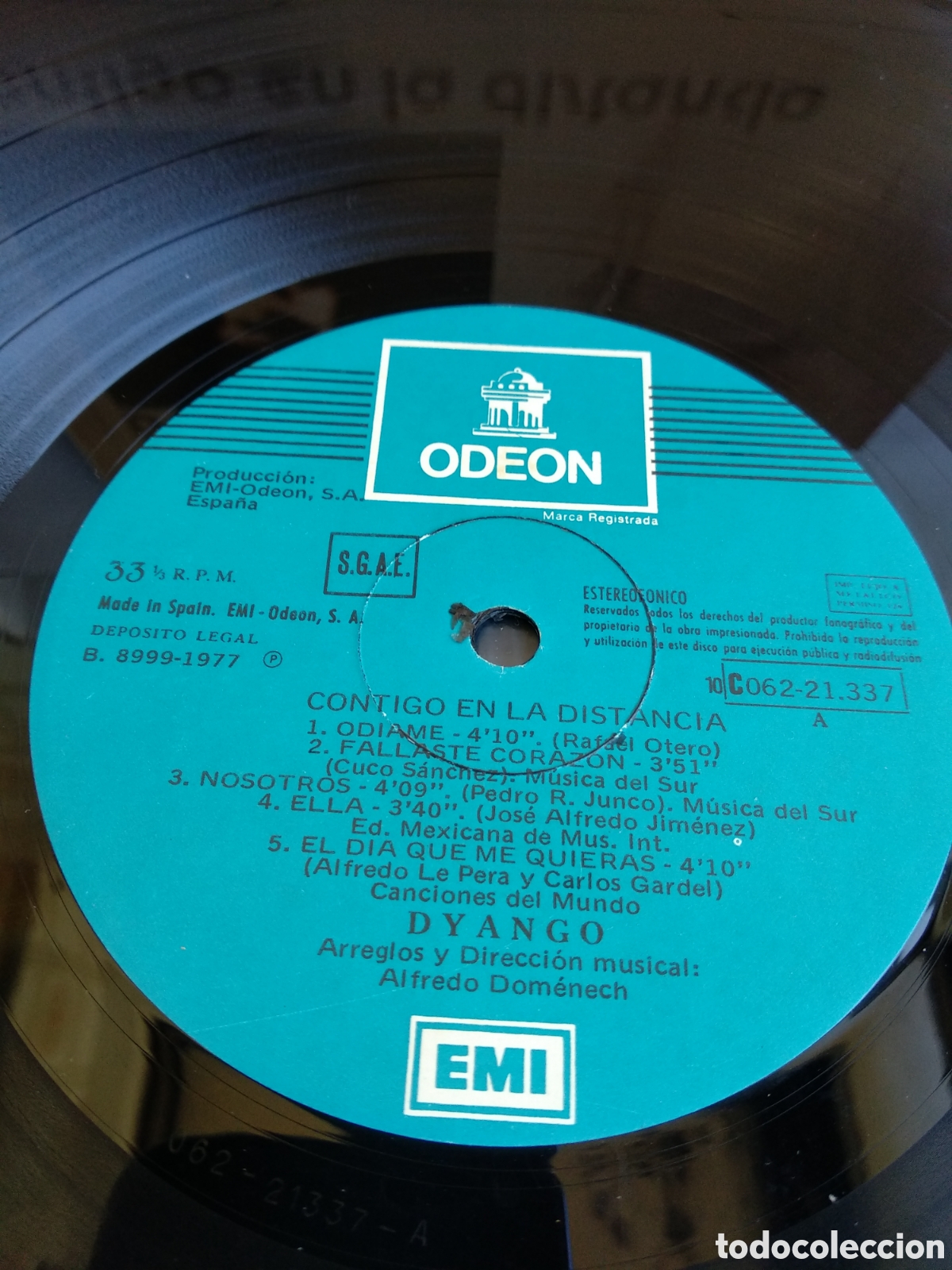 Discos de vinilo: DYANGO, CONTIGO EN LA DISTANCIA, SPAIN, EMI, 1977, J.4 - Foto 4