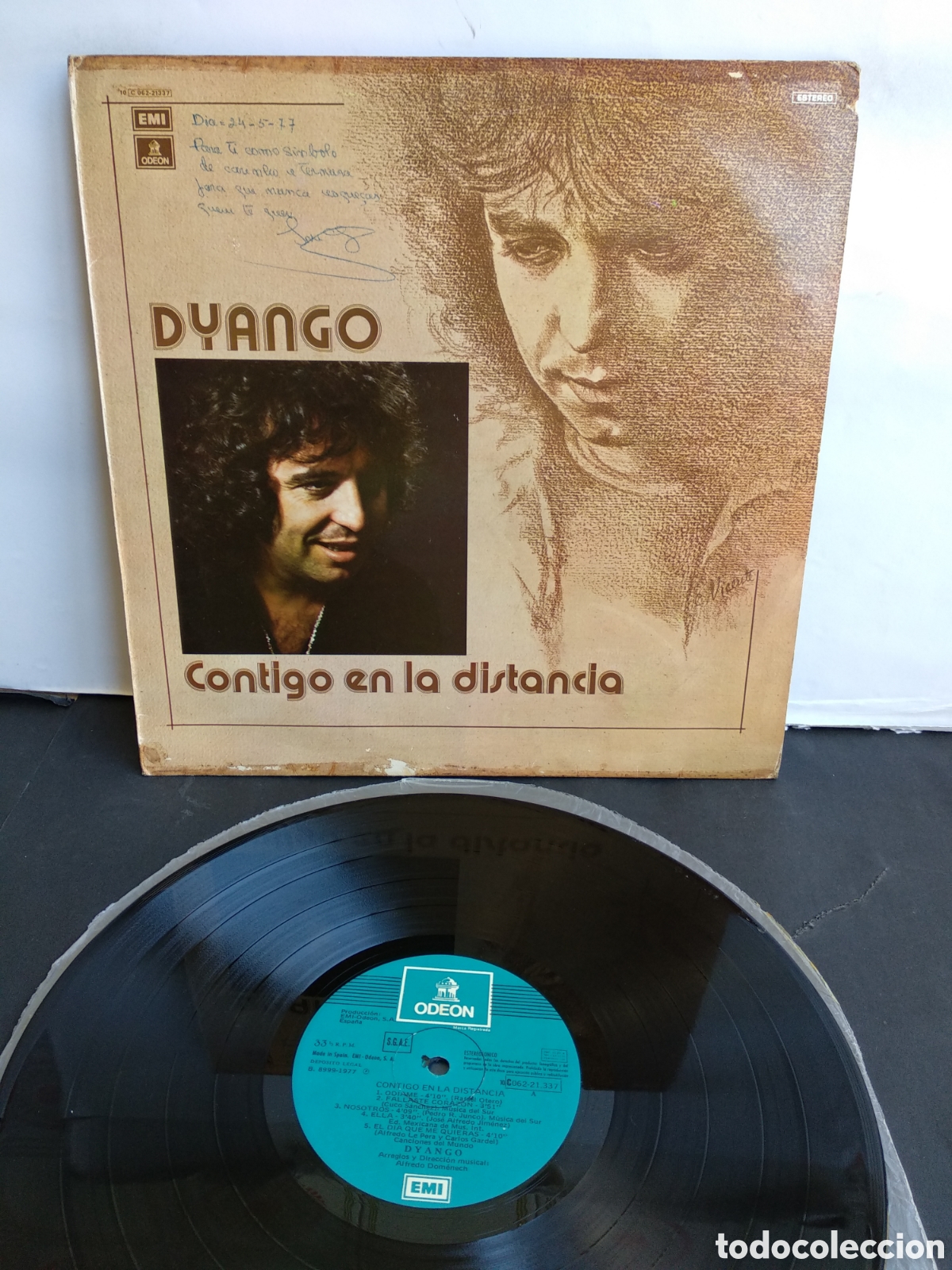 Discos de vinilo: DYANGO, CONTIGO EN LA DISTANCIA, SPAIN, EMI, 1977, J.4 - Foto 1