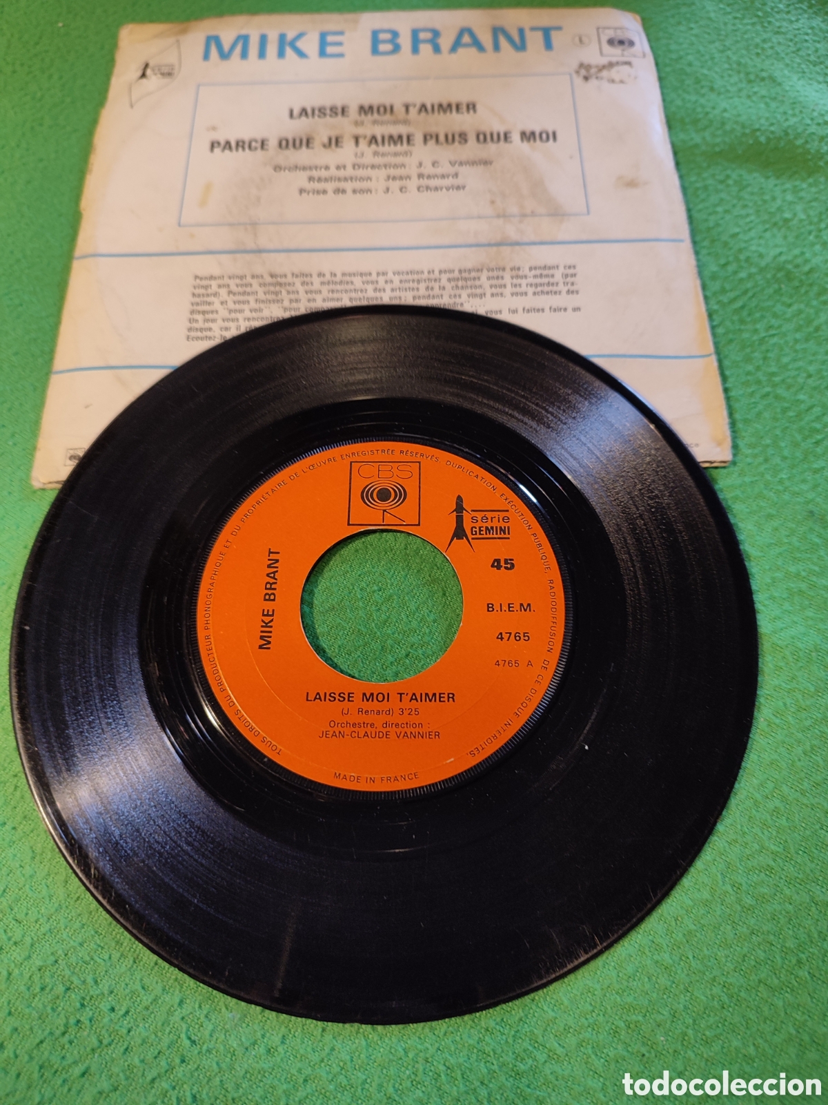 Discos de vinilo: Mike Brant - Laisse moi t aimer - Foto 2