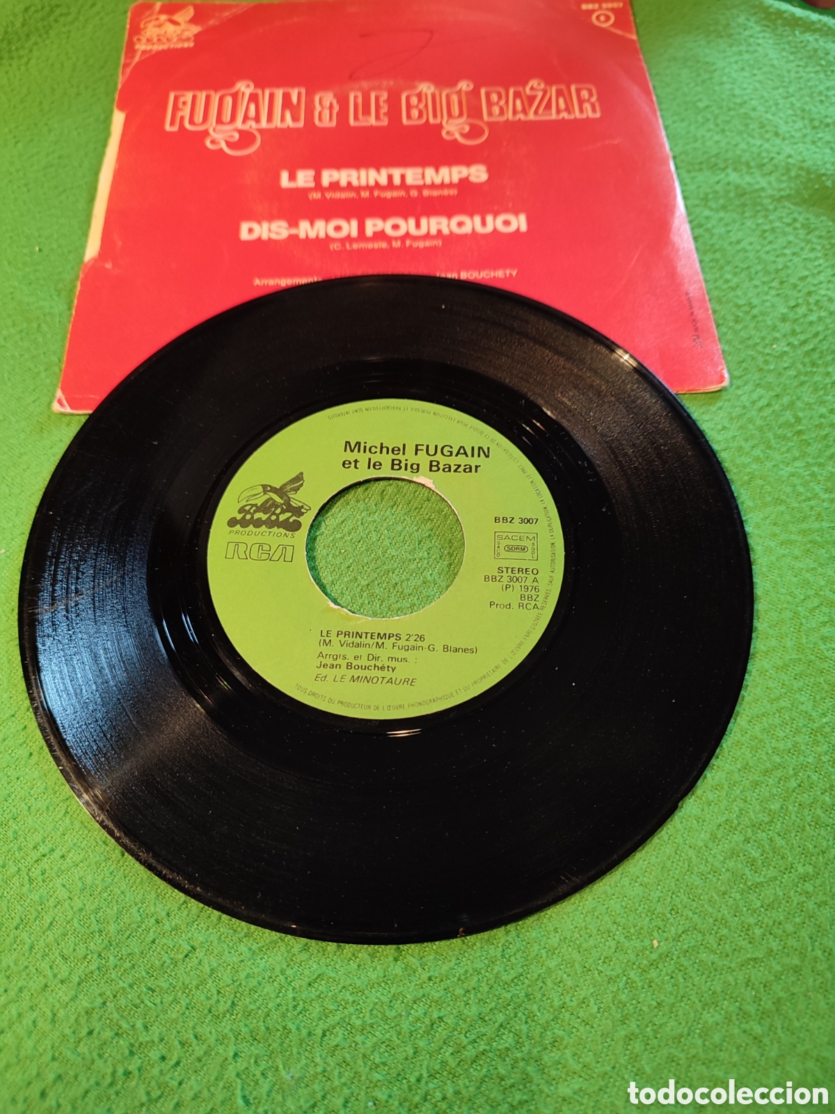 Discos de vinilo: Fugain et le Big Bazar - Le printemps - Foto 2