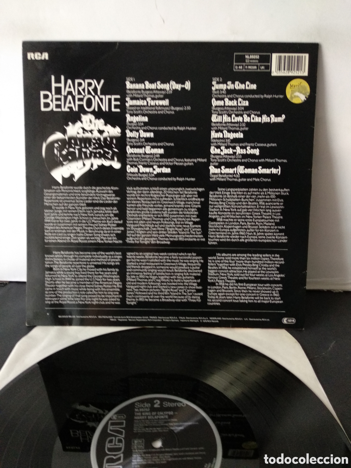 Discos de vinilo: HARRY BELAFONTE, GERMANY, RCA, 1984, J.4 - Foto 2