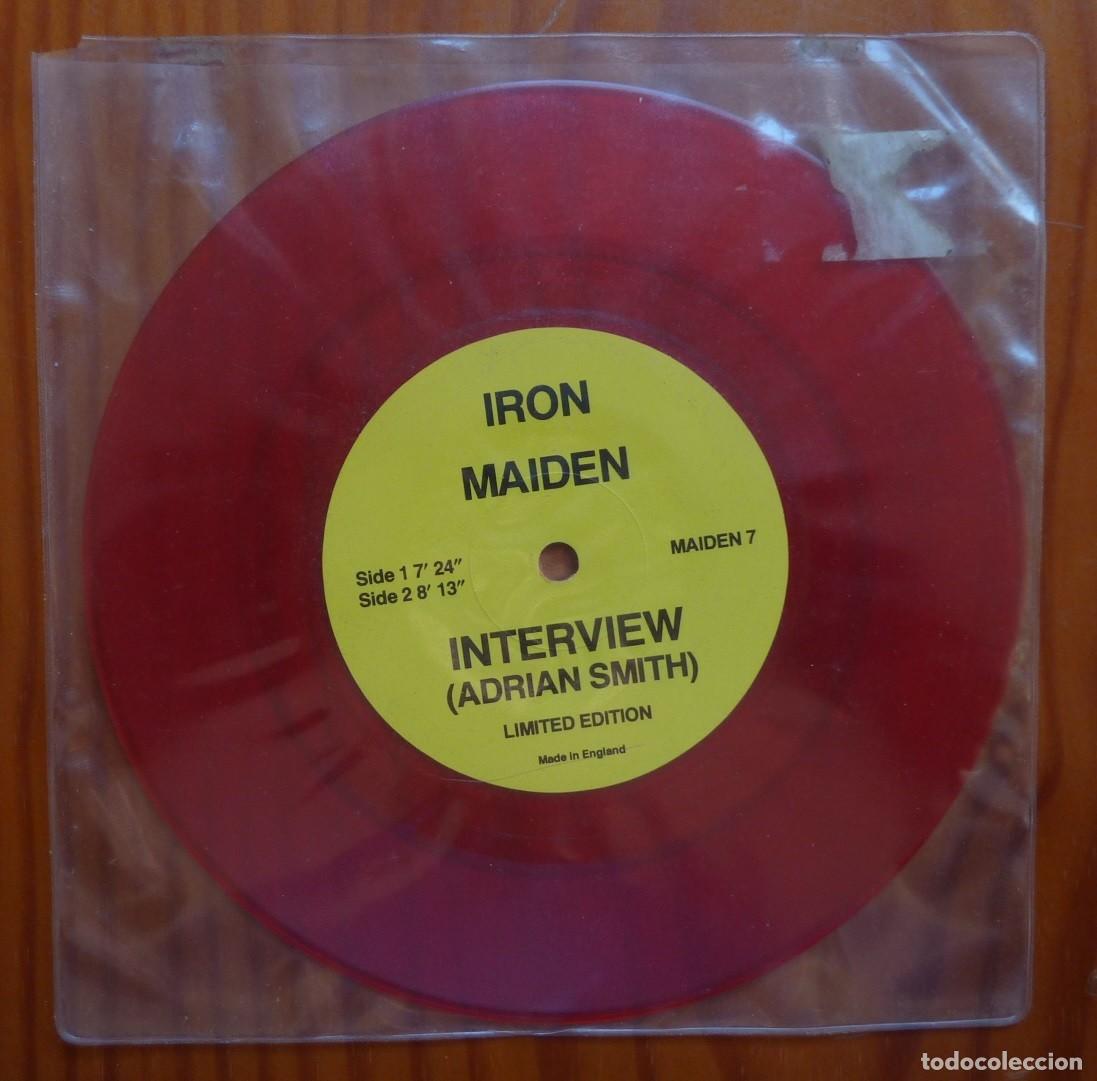 Discos de vinilo: IRON MAIDEN / INTERVIEW /ADRIAN SMITH / MADE IN ENGLAND / - Foto 1