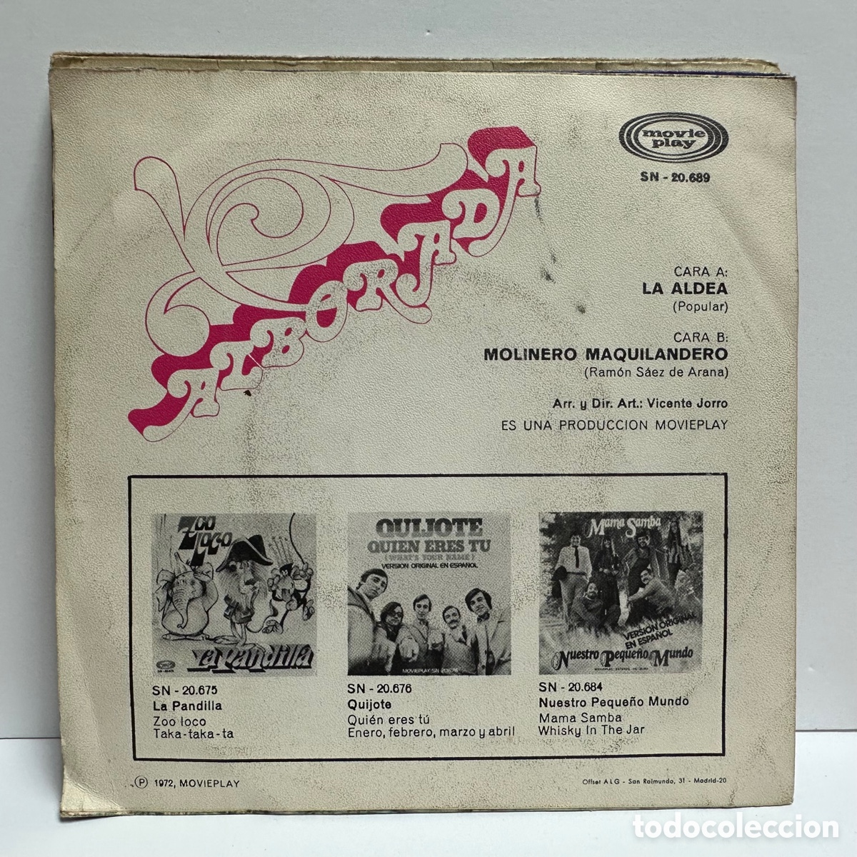 Discos de vinilo: Alborada - La Aldea (7&rdquo;, Single) - Foto 2