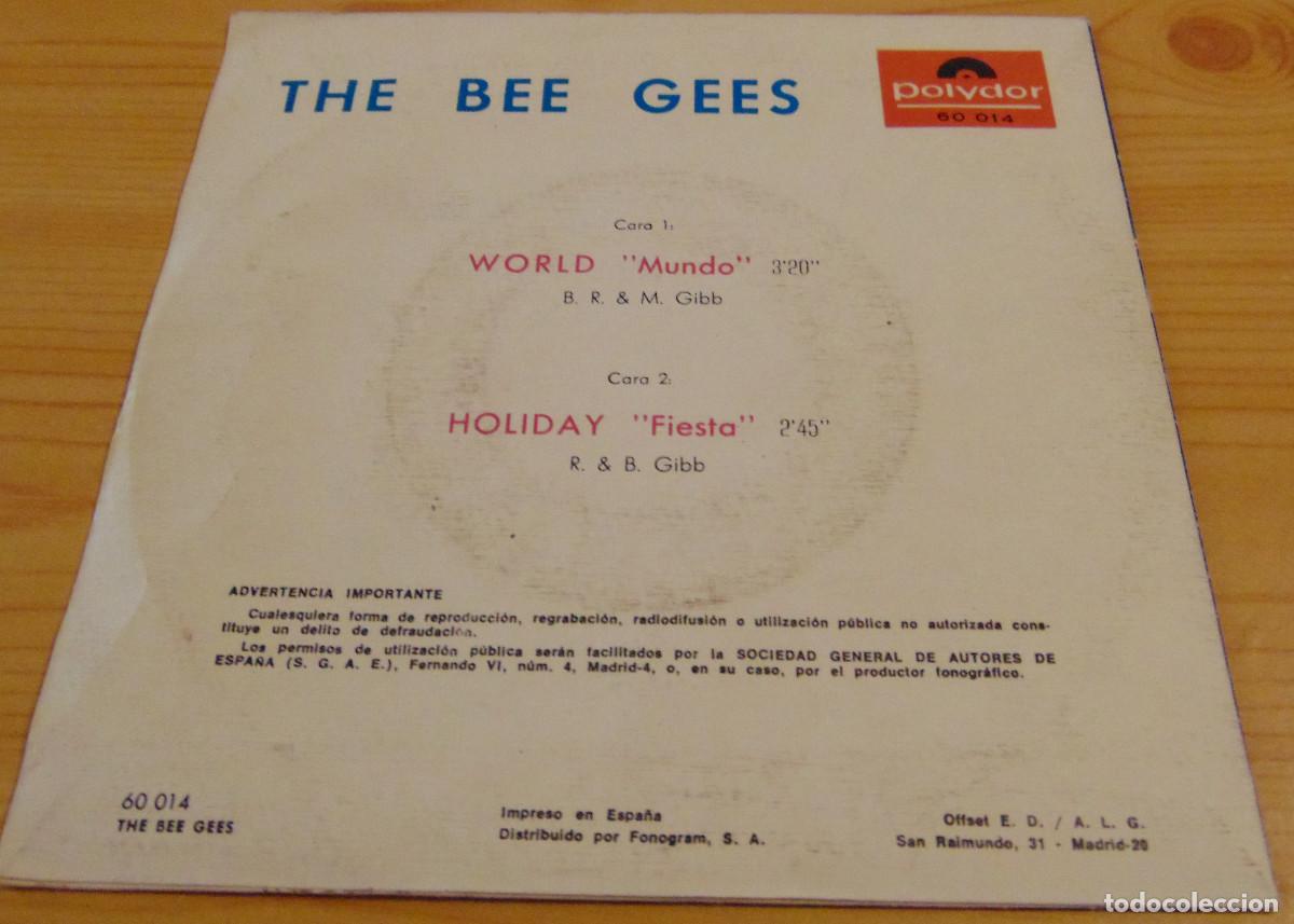 Discos de vinilo: The Bee Gees &ndash; World - SINGLE 1968 - Foto 2