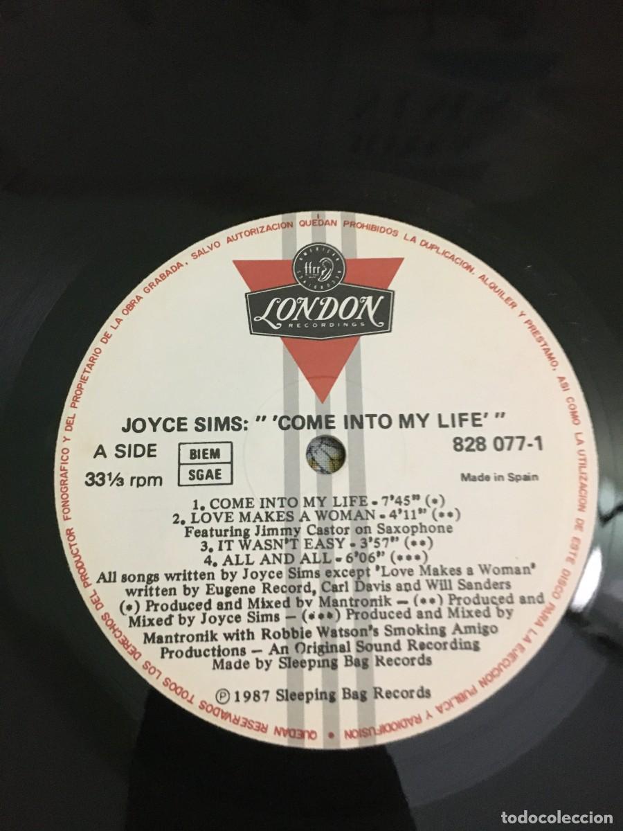 Discos de vinilo: Joyce Sims &lrm;&ndash; Come Into My Life - Foto 3