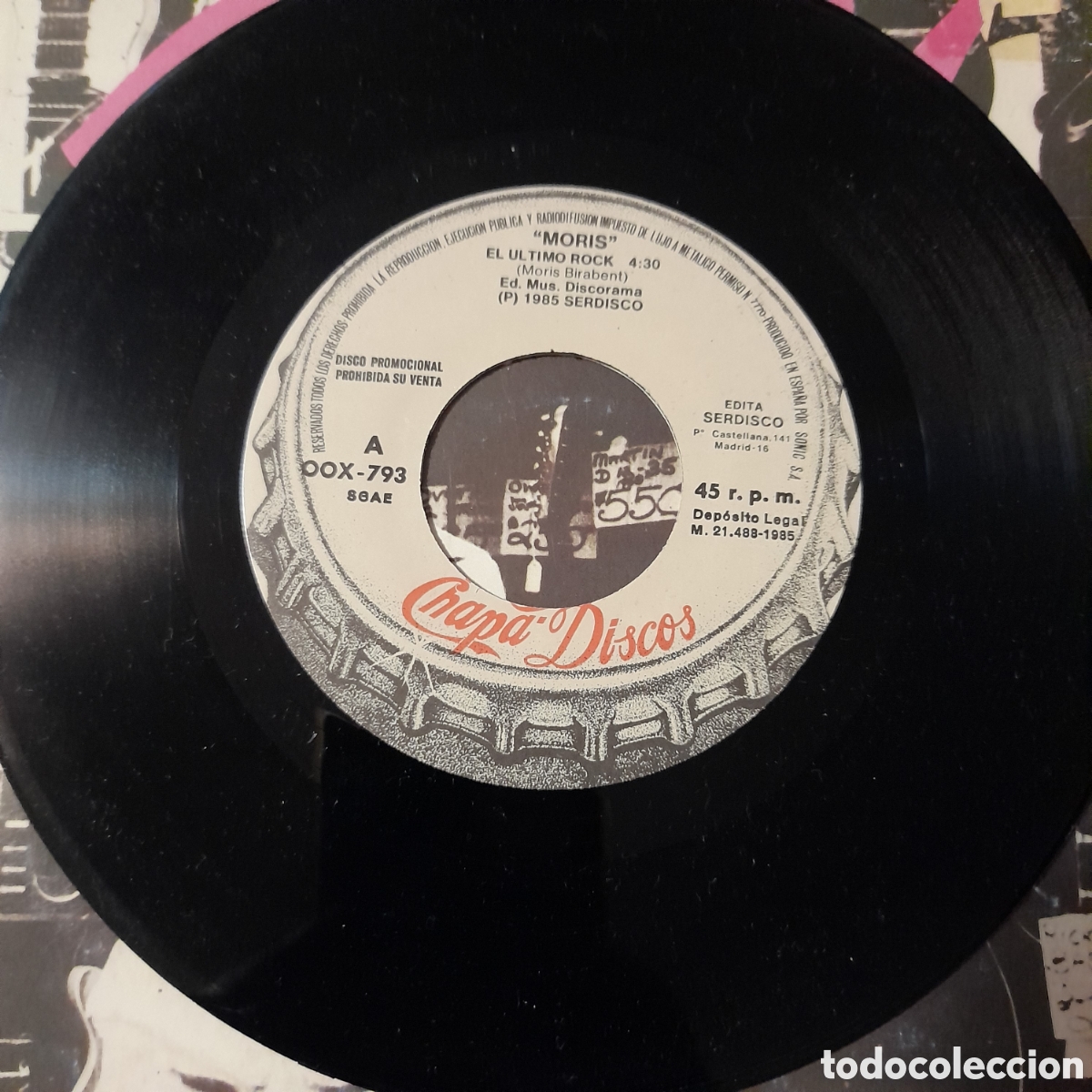 Discos de vinilo: Moris &ndash; El &Uacute;ltimo Rock. Vinilo, 7&rdquo;, Single, Promo - Foto 3