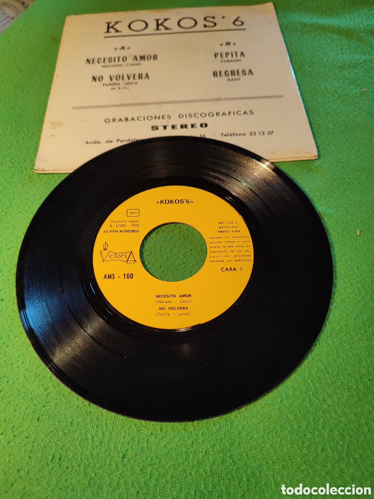 Discos de vinilo: Kokos 6 - Necesito amor+ 3 - Foto 2