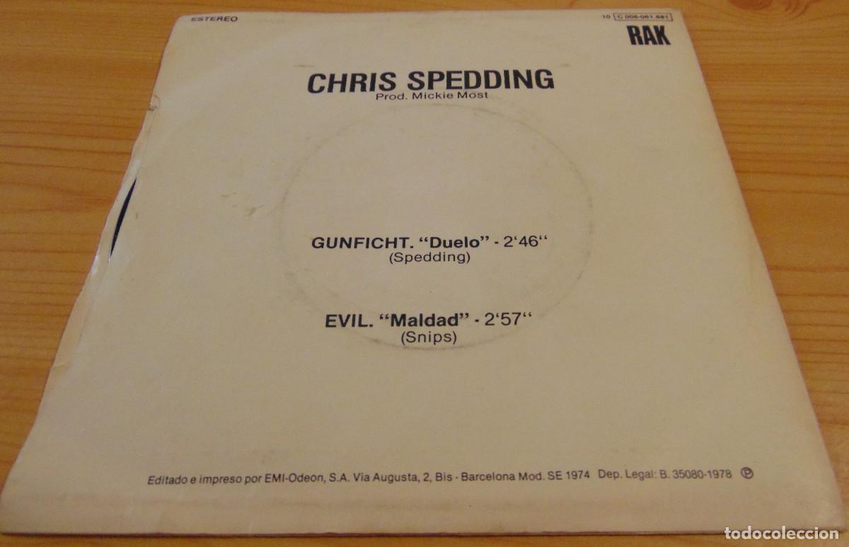 Discos de vinilo: Chris Spedding &ndash; Gunficht (Duelo) - SINGLE 1978 - Foto 4