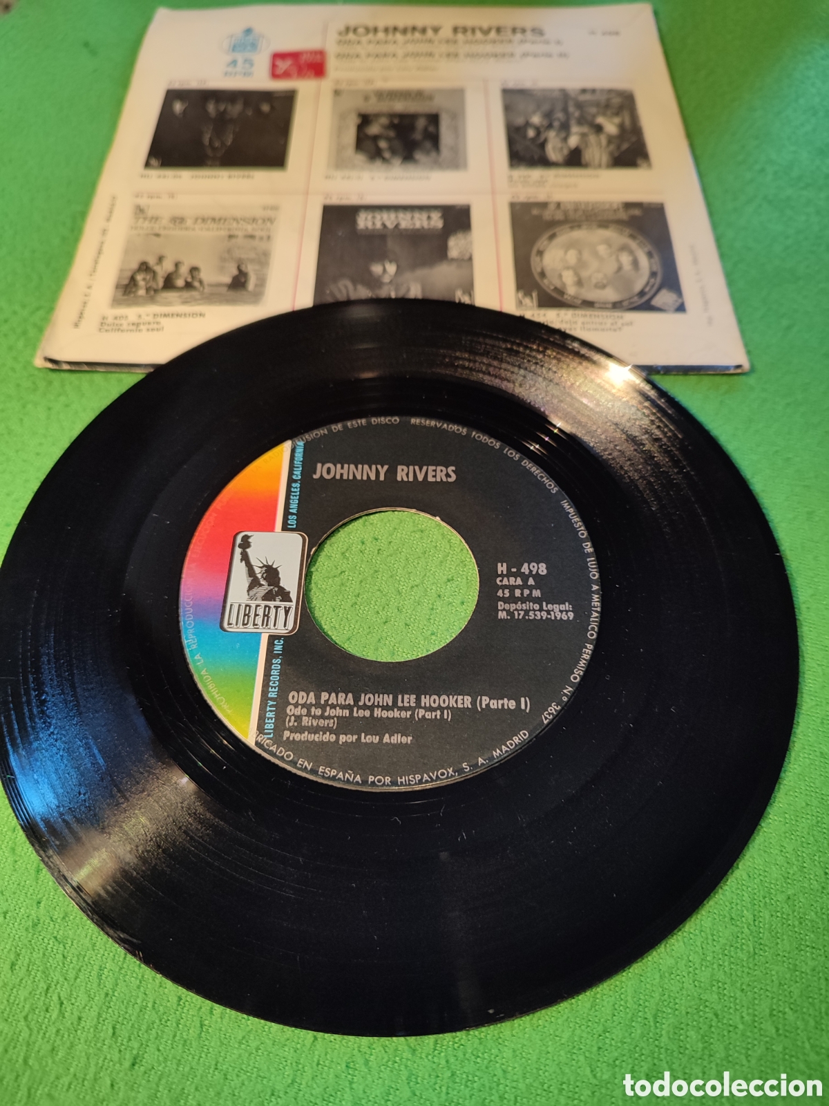 Discos de vinilo: Johnny Rivers - Oda para John Lee Hooker - Foto 2