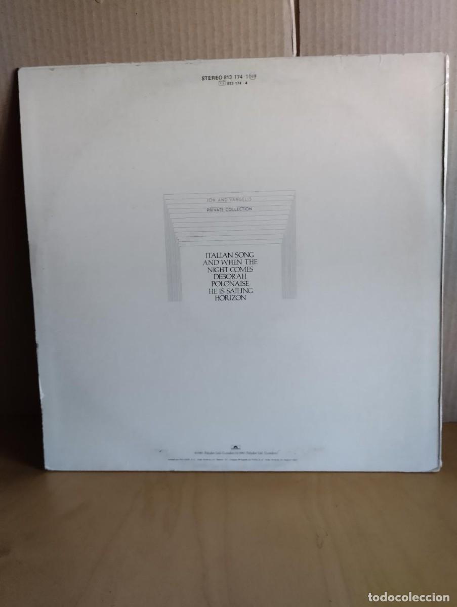Discos de vinilo: JON AND VANGELIS --- PRIVATE COLLECTION - Foto 2
