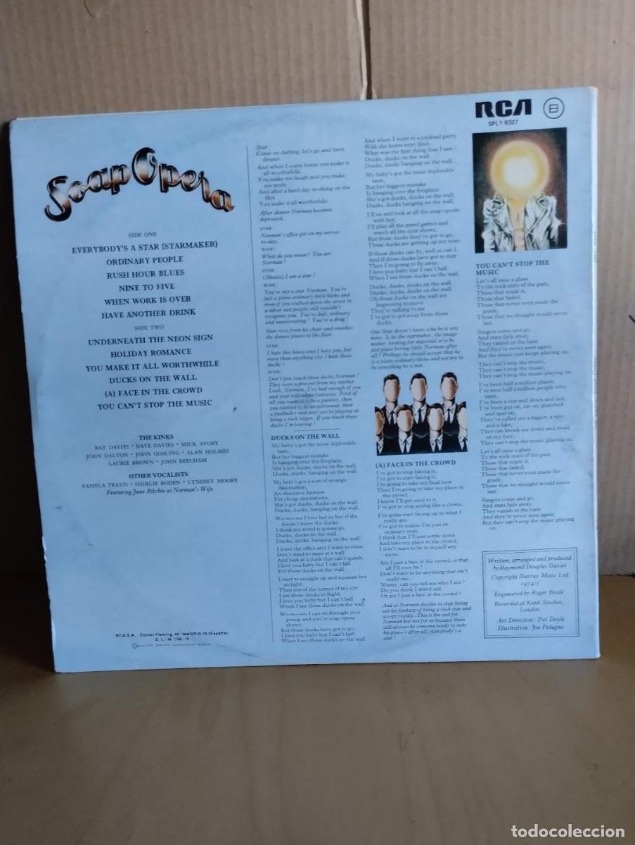 Discos de vinilo: THE KINKS --- SOAP OPERA - Foto 2