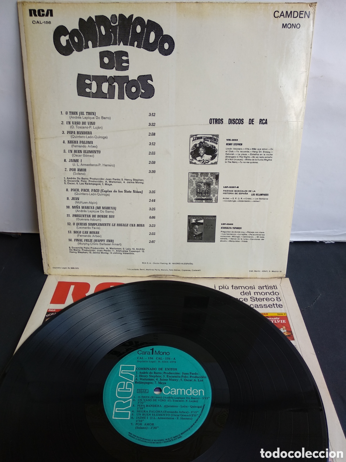 Discos de vinilo: COMBINADO DE &Eacute;XITOS, SPAIN, RCA, 1970, J.5 - Foto 2