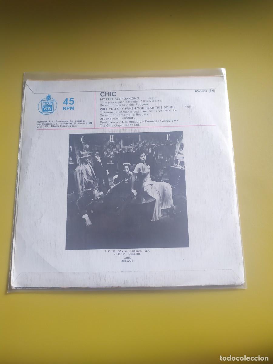 Discos de vinilo: Chic - My feet keep dancing / Will you cry 1980 - Foto 2