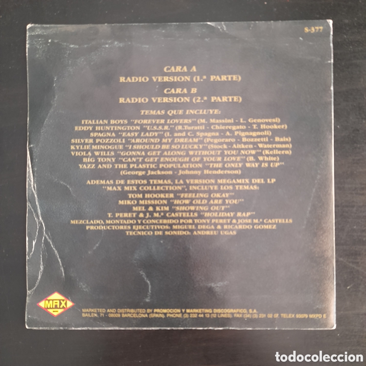 Discos de vinilo: Max Mix Collection. Vinilo, 7&rdquo;, Single, Promo 1989 - Foto 2