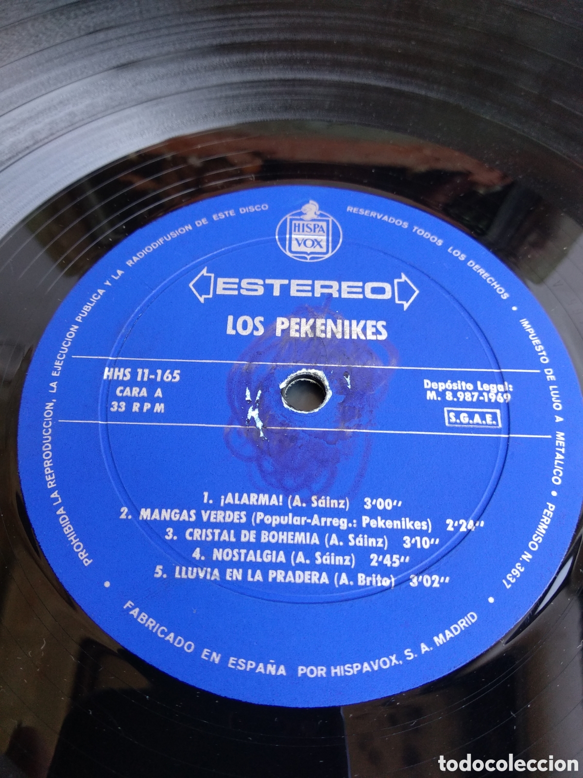 Discos de vinilo: LOS PEKENIKES, ALARMA, HISPAVOX,C.1 - Foto 3