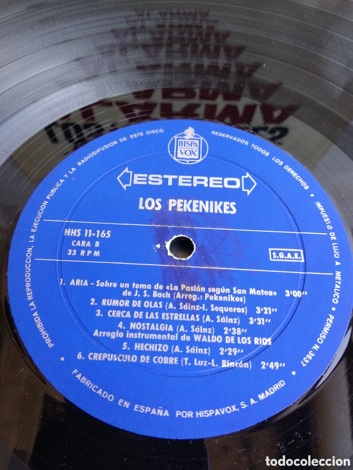 Discos de vinilo: LOS PEKENIKES, ALARMA, HISPAVOX,C.1 - Foto 4