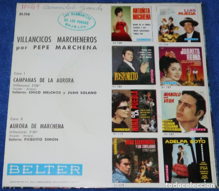 Discos de vinilo: Villancicos Marcheneros - Belter (1966) - Foto 2