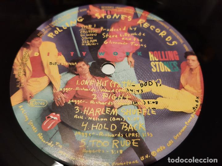 Discos de vinilo: ROLLING STONES -DIRTY WORK- (1986) LP DISCO VINILO - Foto 10