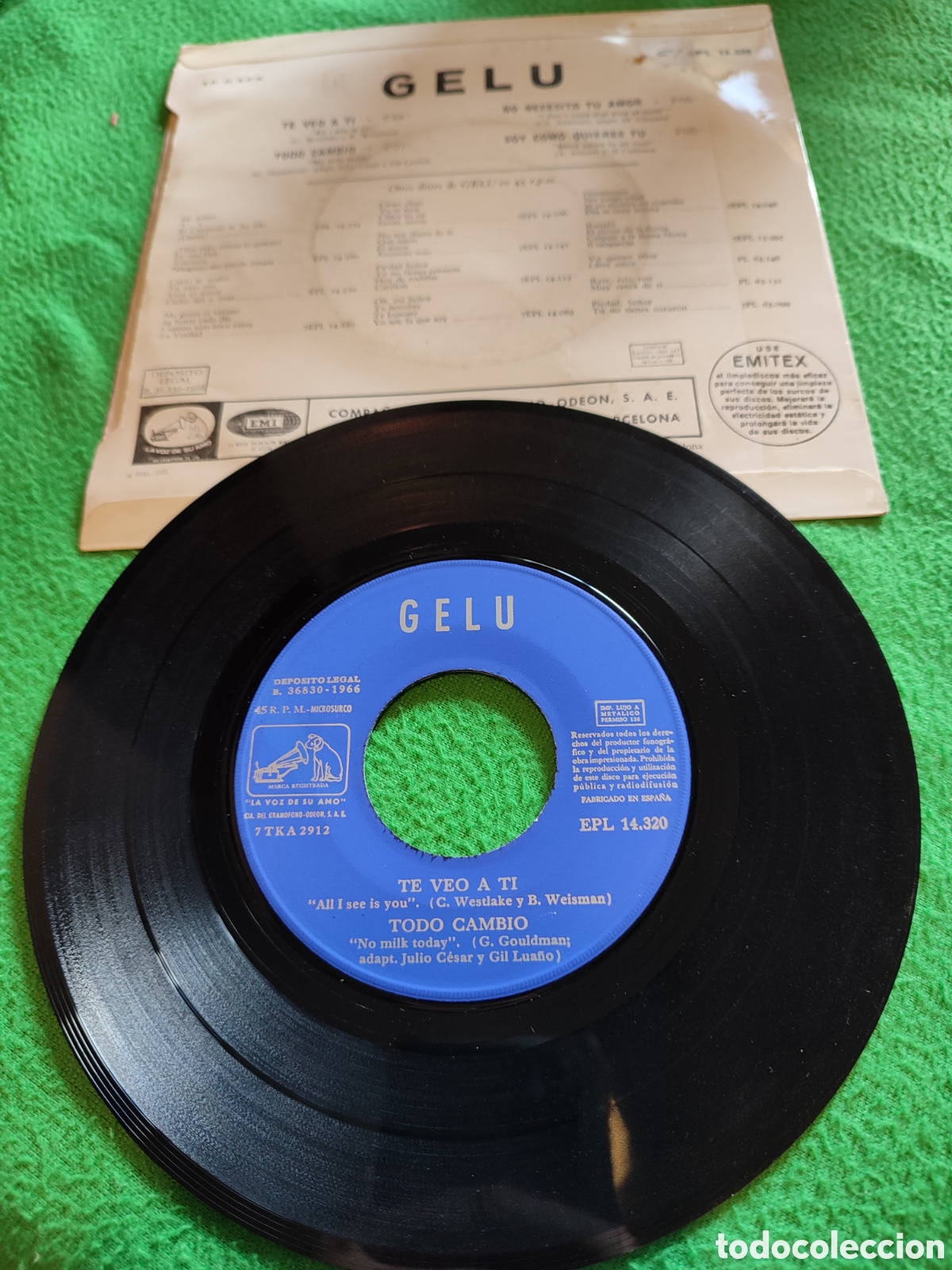 Discos de vinilo: Gelu - Te veo a ti + 3 - Foto 2