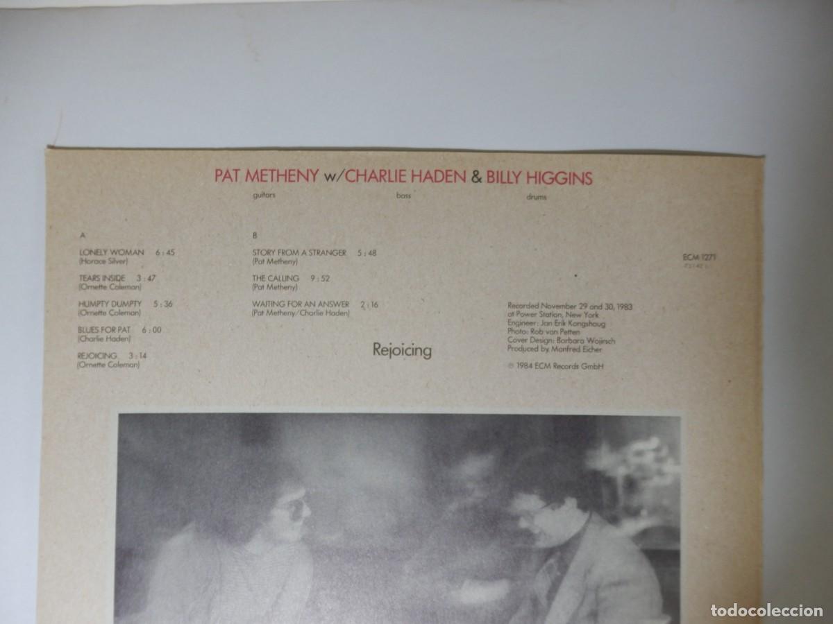 Discos de vinilo: Vinilo Pat Metheny Rejoicing 1984 - Foto 3