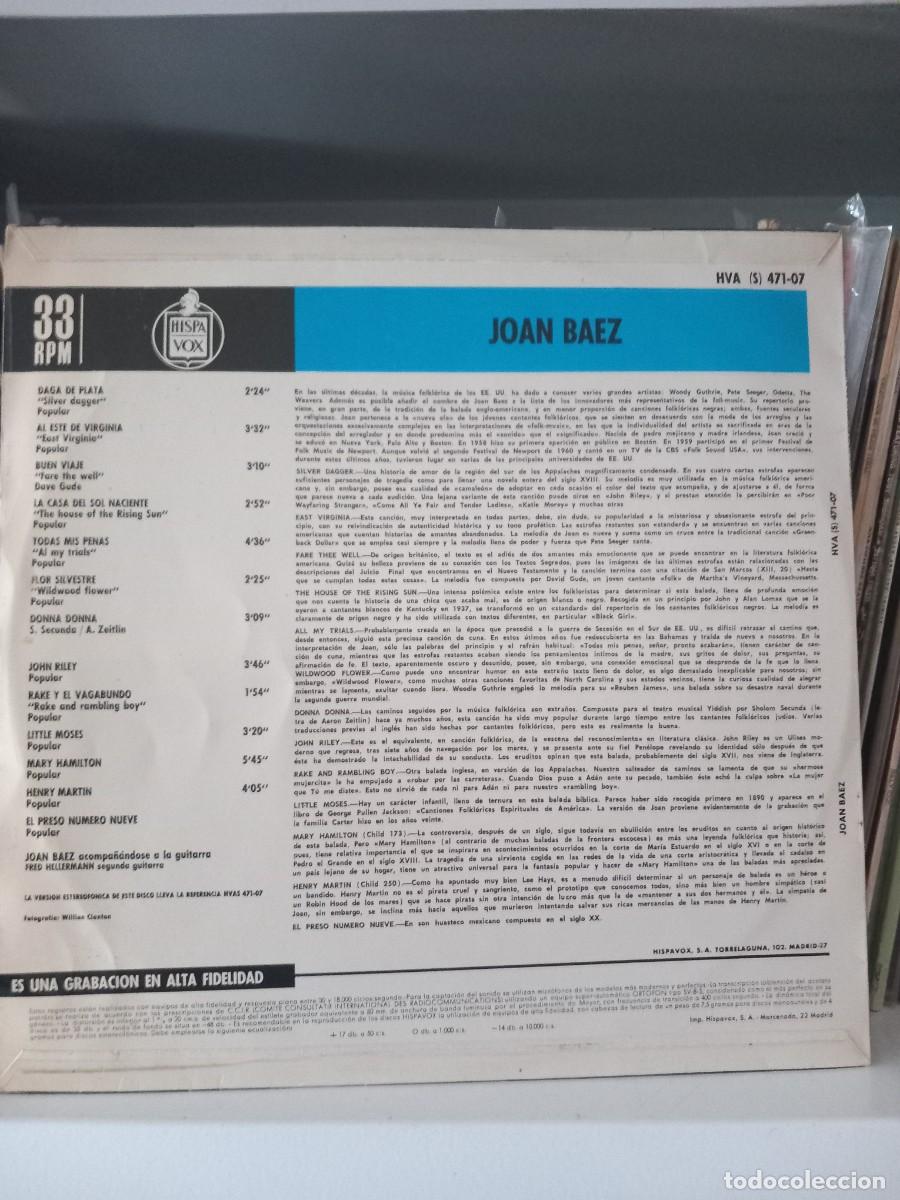 Discos de vinilo: Joan Baez - Joan Baez - LP spain - Foto 2