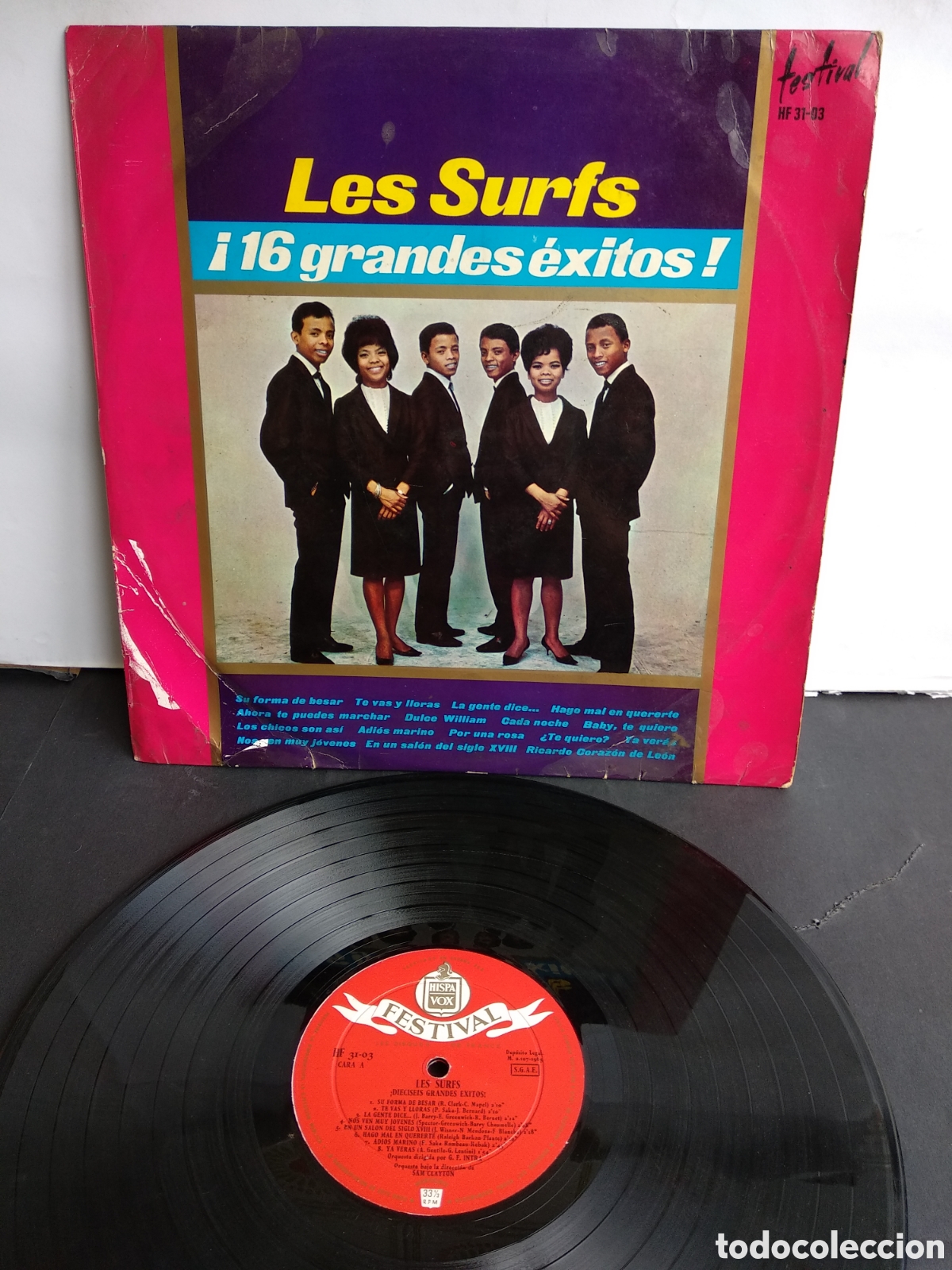 Discos de vinilo: LES SURFS, 16 GRANDES &Eacute;XITOS, SPAIN, HISPAVOX, LX.4 - Foto 1