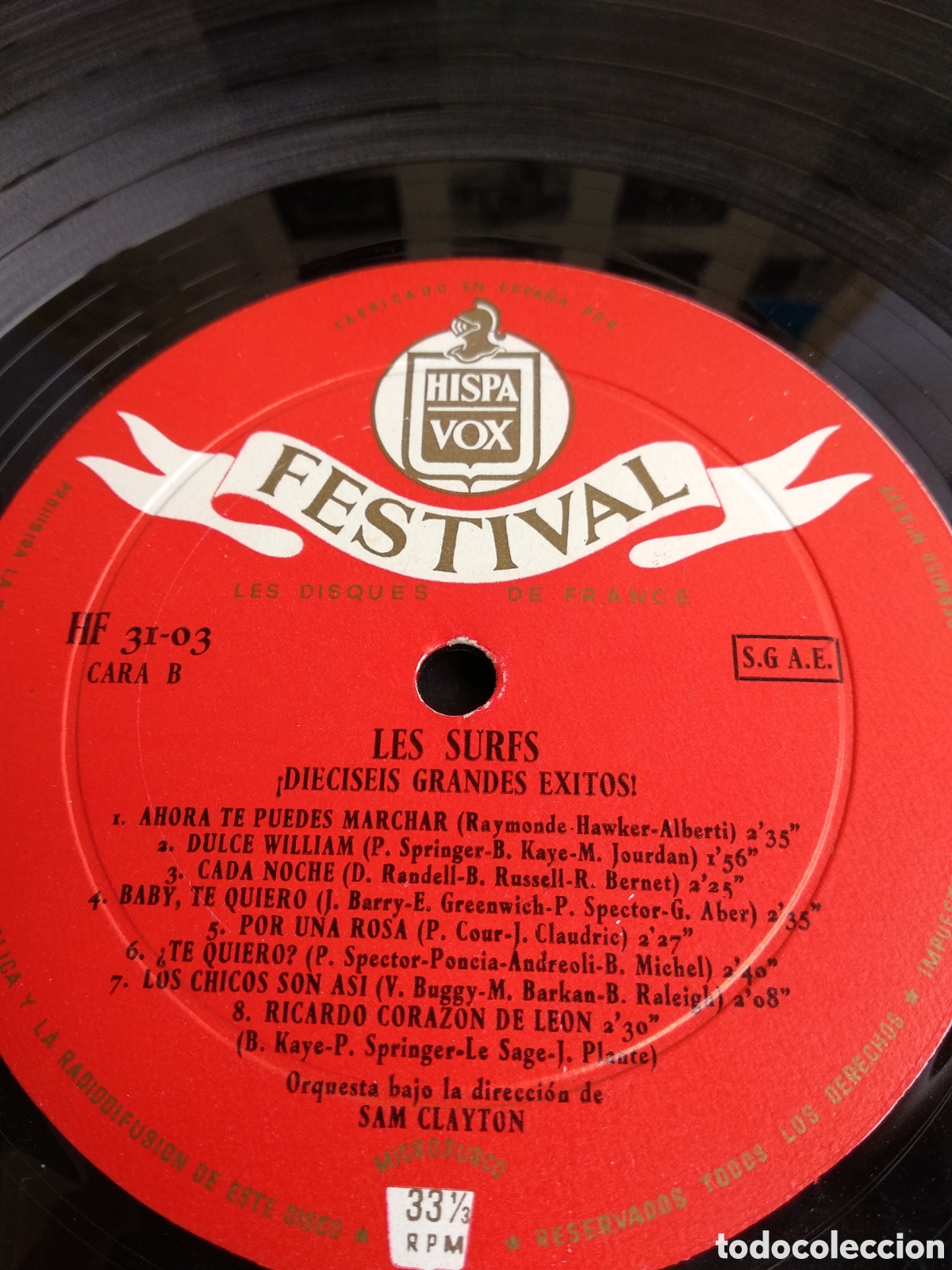 Discos de vinilo: LES SURFS, 16 GRANDES &Eacute;XITOS, SPAIN, HISPAVOX, LX.4 - Foto 4